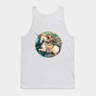 The Last Unicorn - A Majestic and Colorful Fantasy Art Print Tank Top